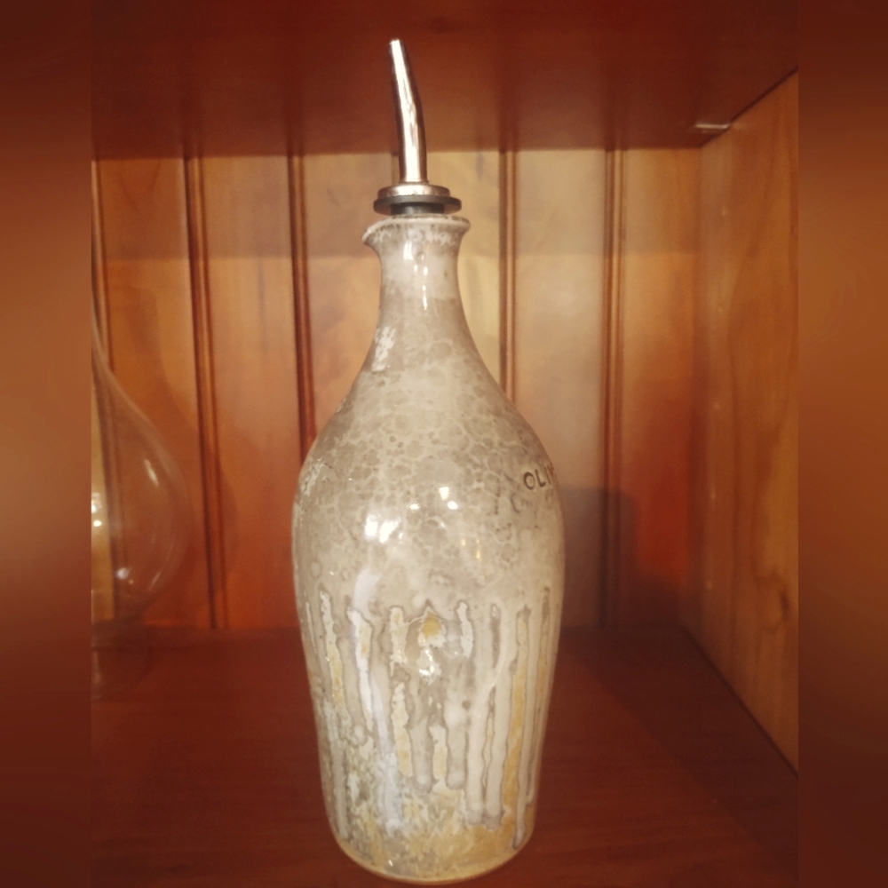 Hand made pottery Olive oil dispenser